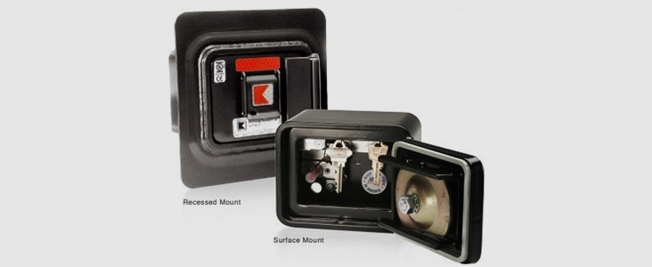 Knox Box recessed mount and and surface mount options