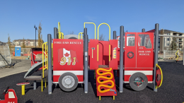 Fire fighter-themed playground at Versailles Park