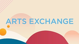 Coloured background with the text Arts Exchange